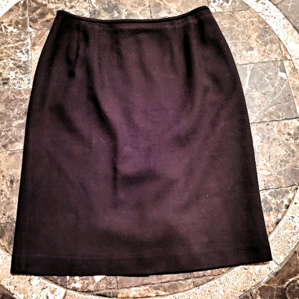 Kasper & Company Lined Wool Brown A Line Skirt 12